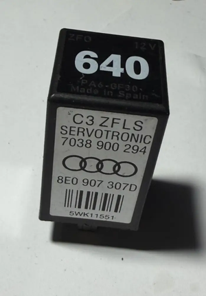 2006 2007 2008 Audi A4 640 Servotronic Control Relay 8E0907307D, 7038900294