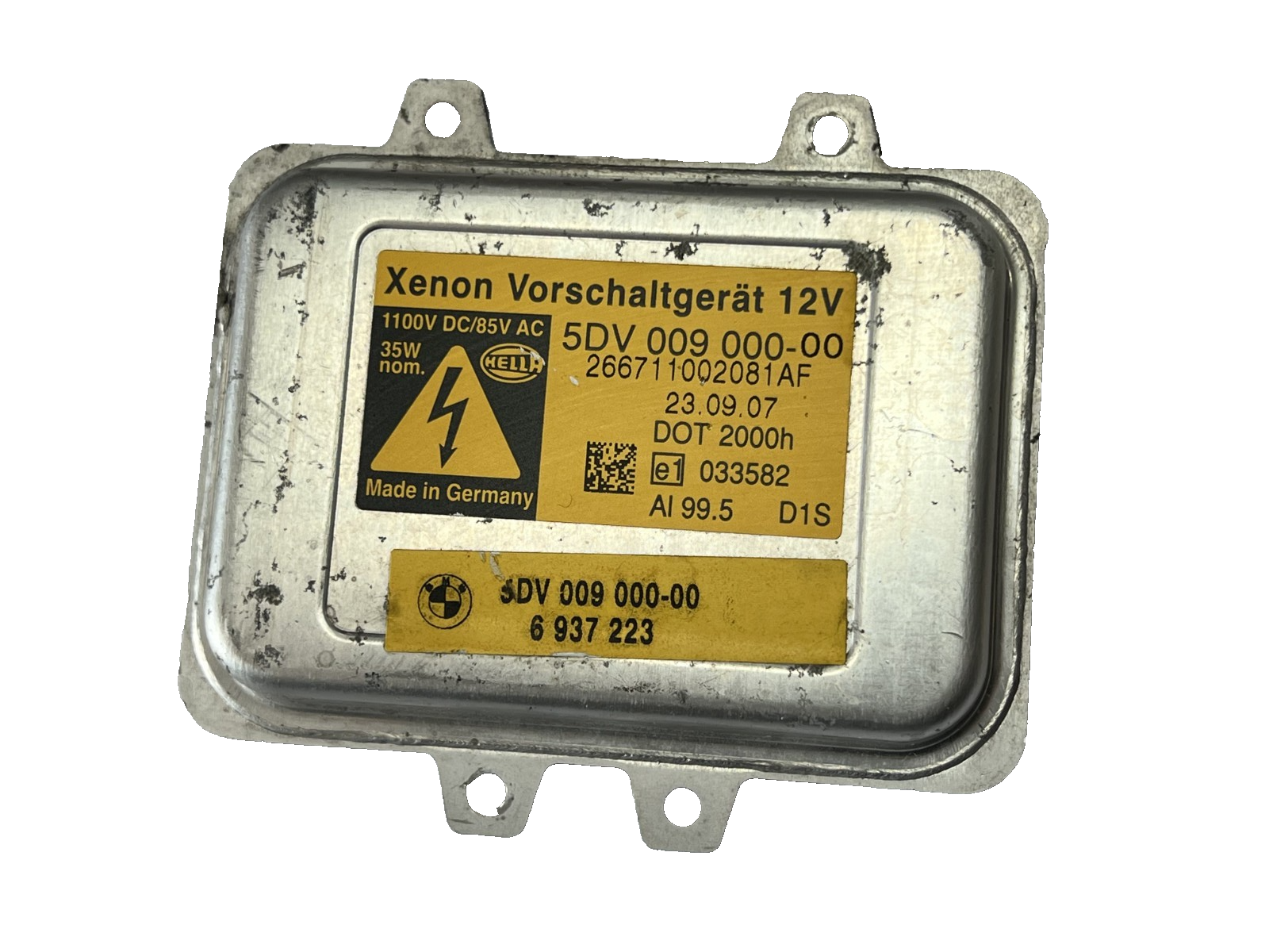 2007-2014 Hella D1S Xenon HID Headlight Ballast Control Module 5DV 009 000-00