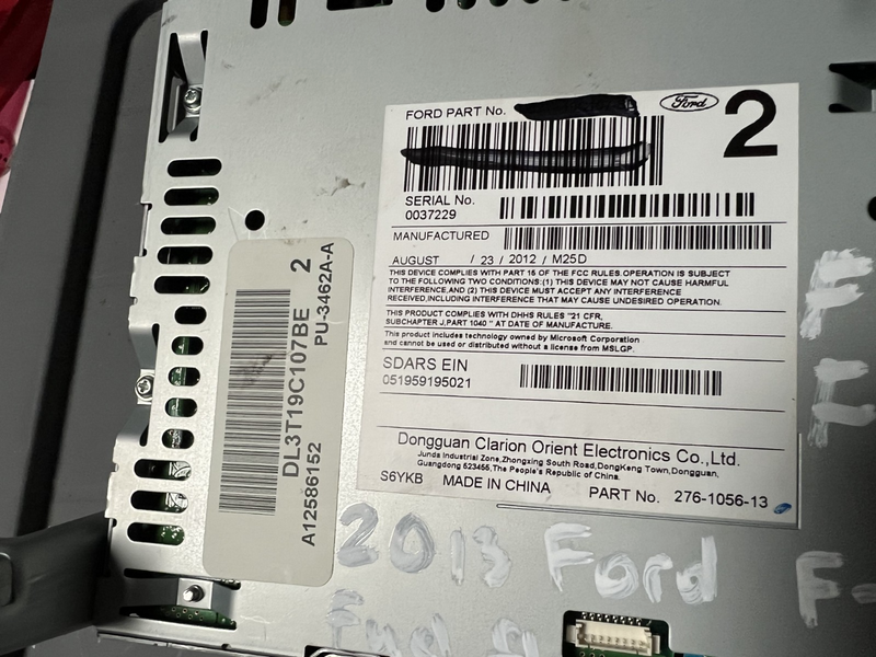 13 2013 Ford F150 AM FM Radio SAT MP3 Disc CD Player Receiver OEM DL3T19C107BE