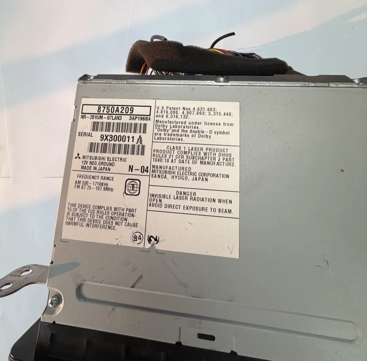 2010-2013 Mitsubishi Outlander Front Dash Display Screen Navigation 8750A209 by Mitsubishi