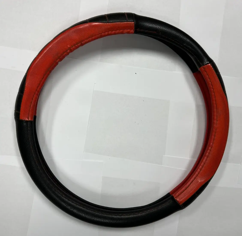 Universal Steering Wheel Cover Black Red for Steering Wheel Protection, Grip by OEM