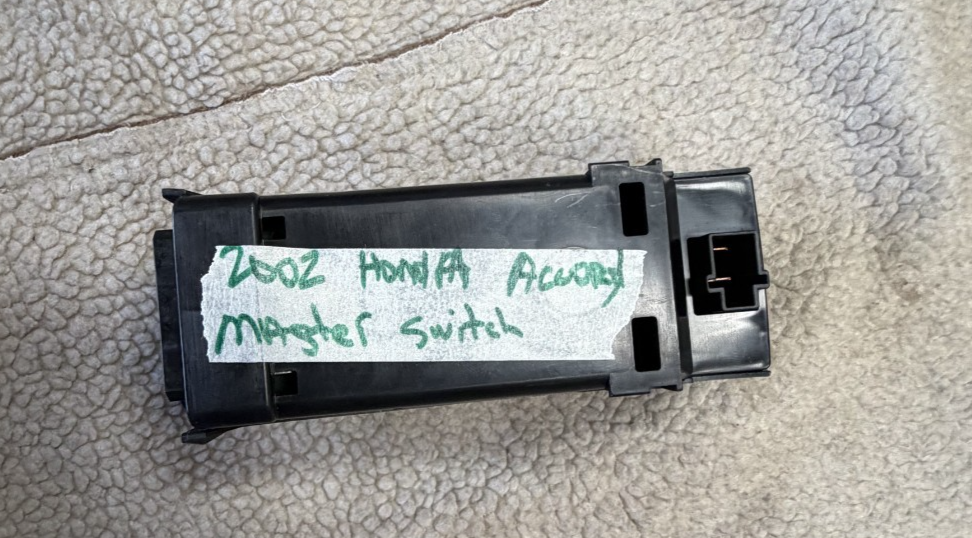 1998-2002 Honda Accord Master Power Window Switch Front Left 0E15A Black