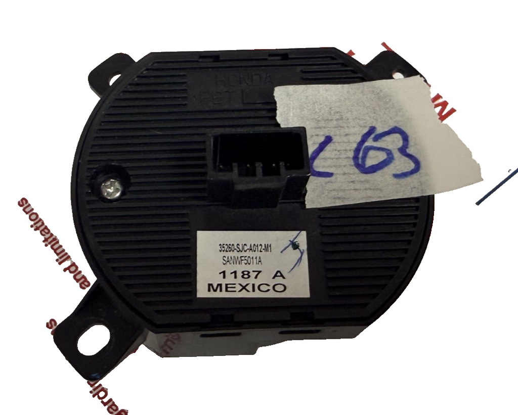 2006-2008 Honda Ridgeline Headlight Control Switch 35260 SJC A012 M1, SANWF5011A