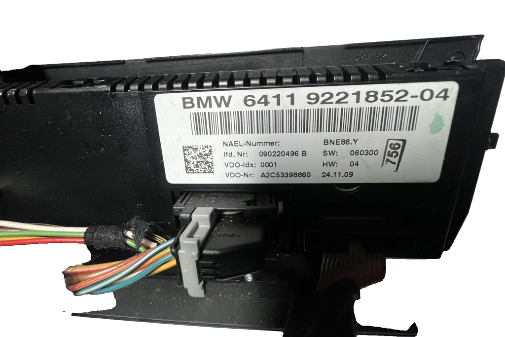 11 BMW 3 Series E90 E92 Temperature Climate Heater Control Panel 9221852