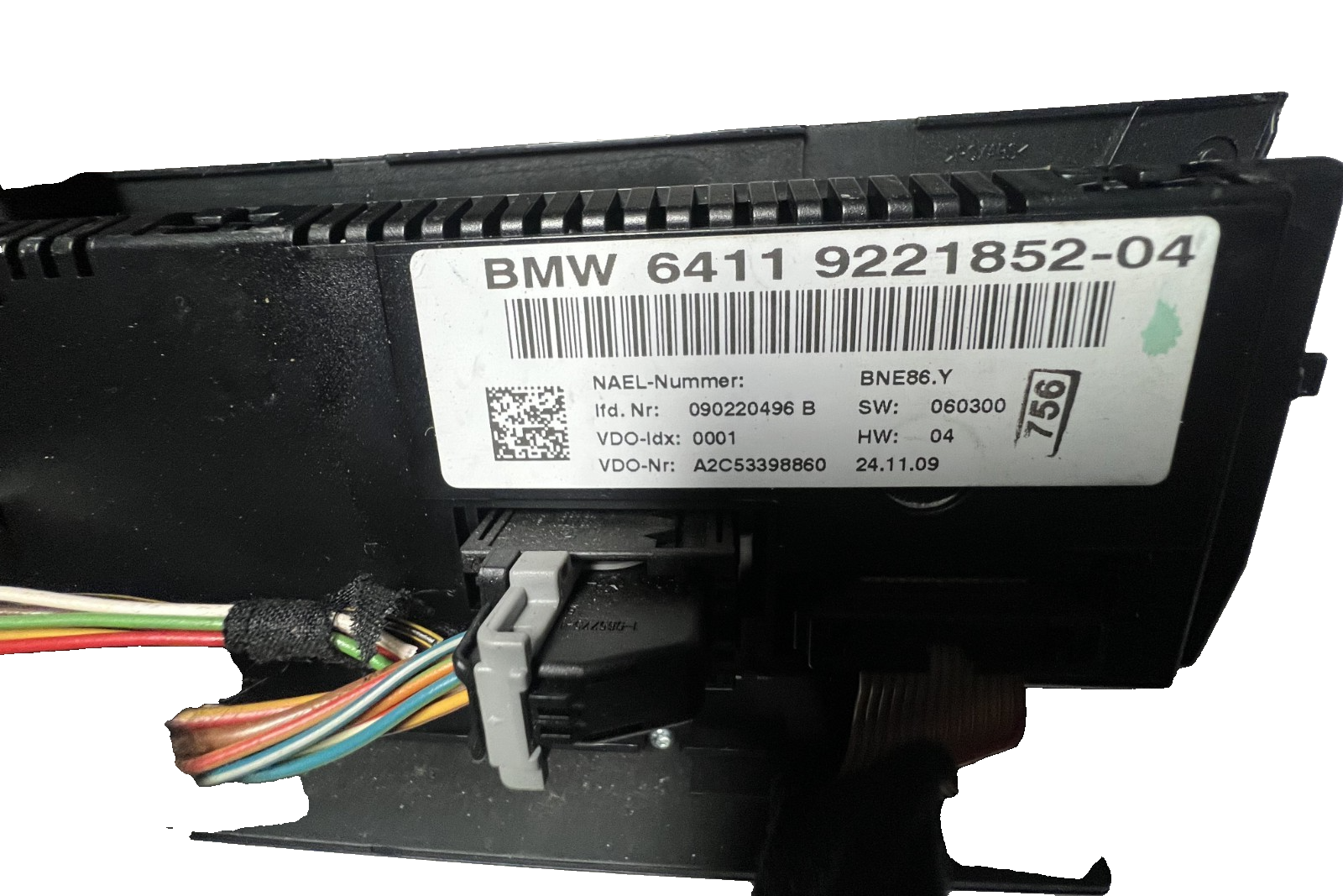 11 BMW 3 Series E90 E92 Temperature Climate Heater Control Panel 9221852