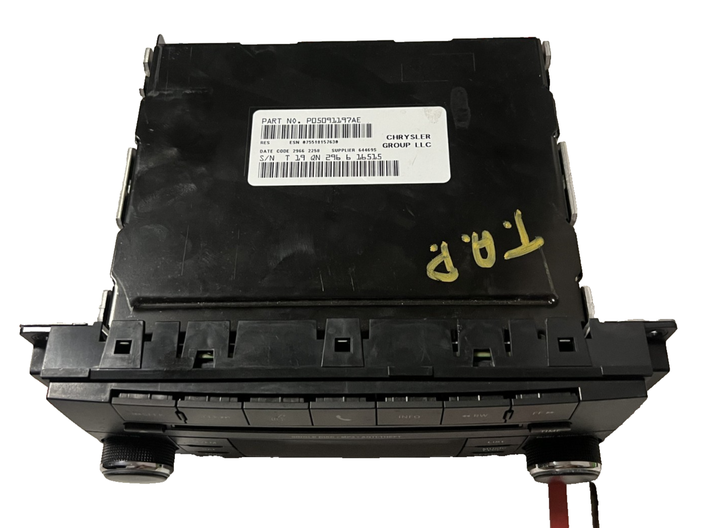 2012-2017 Chrysler Dodge Jeep Radio CD MP3 Player Aux Sirius 05091197AE