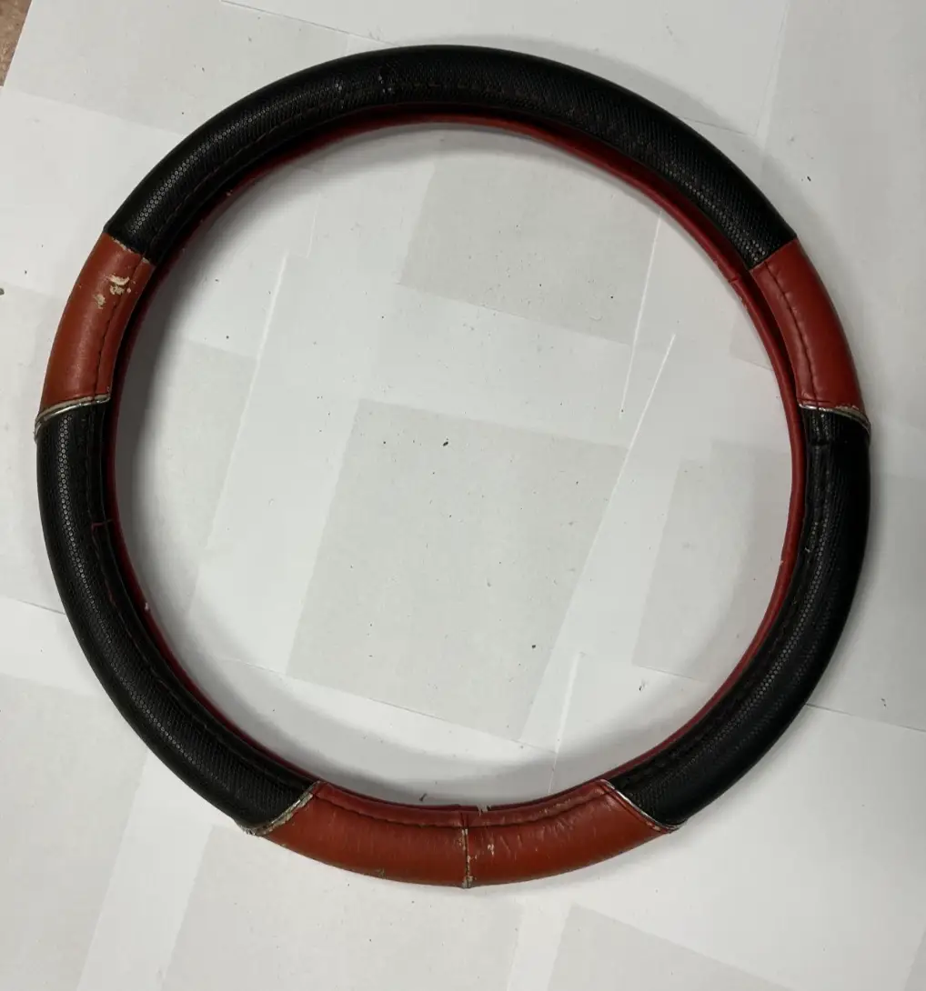 Steering Wheel Cover Black Red for Steering Wheel Protection, Grip Universal Fit by Unbranded