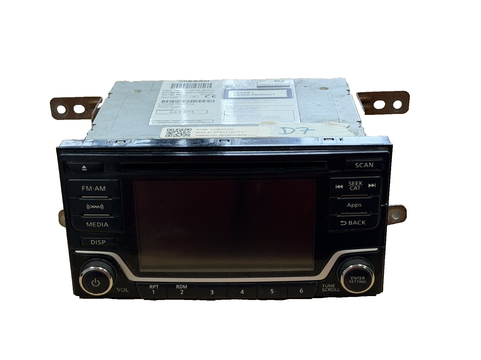 2014-2017 Nissan Frontier Single CD AM FM SAT Radio Receiver Player 28185 9MB0A