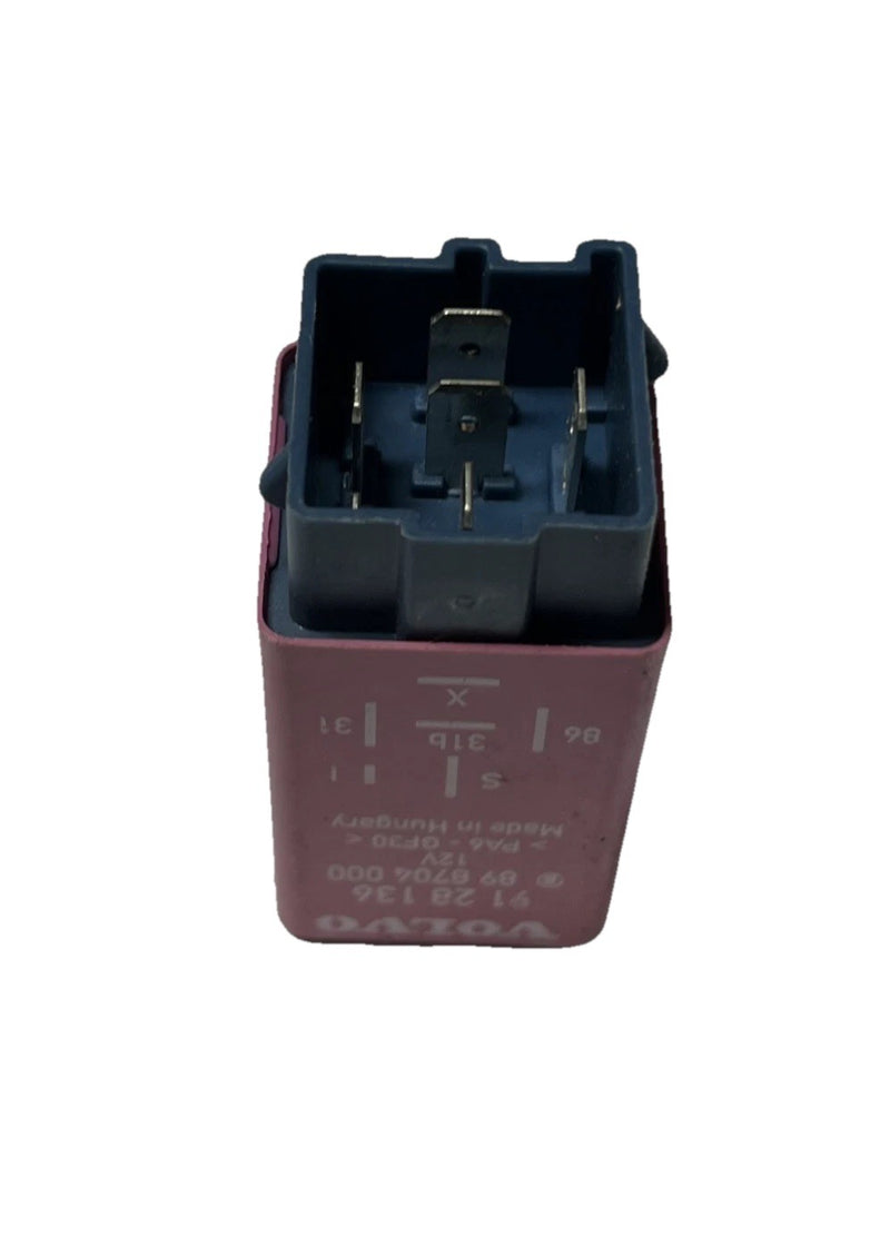 Volvo 850 V70 6-Pin Relay #K204 12V OEM 91 28 136, 89 8704 000 Purple