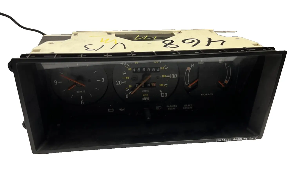 84 1984 Volvo 740 DL Wagon Instrument Speedometer Gauge Cluster OEM Black by Volvo