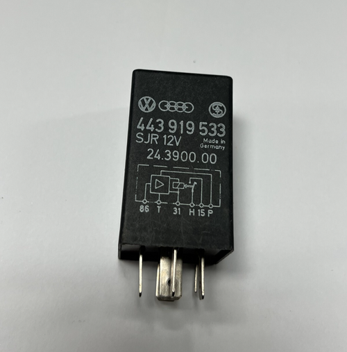 Volkswagen Audi Heated Seat Relay 12V OEM 443 919 533, 24.3900.00 Black