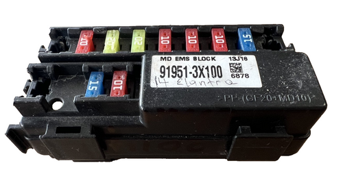 2014-2016 Hyundai Elantra Engine Module System EMS Fuse Box 91951 3X100