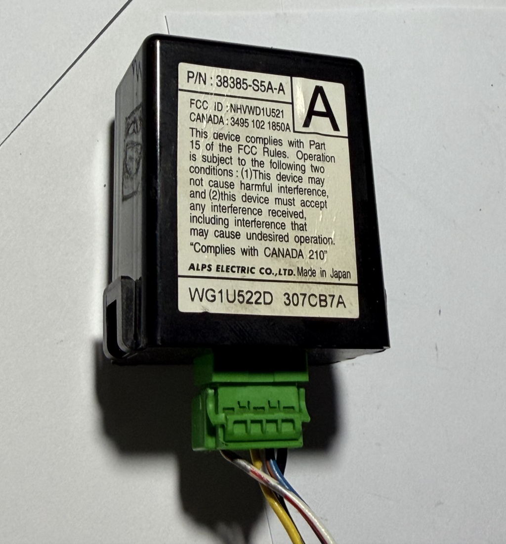 01 02 03 04 05 Honda Civic Keyless Entry Receiver Module 38385 S5A A 307CB7A