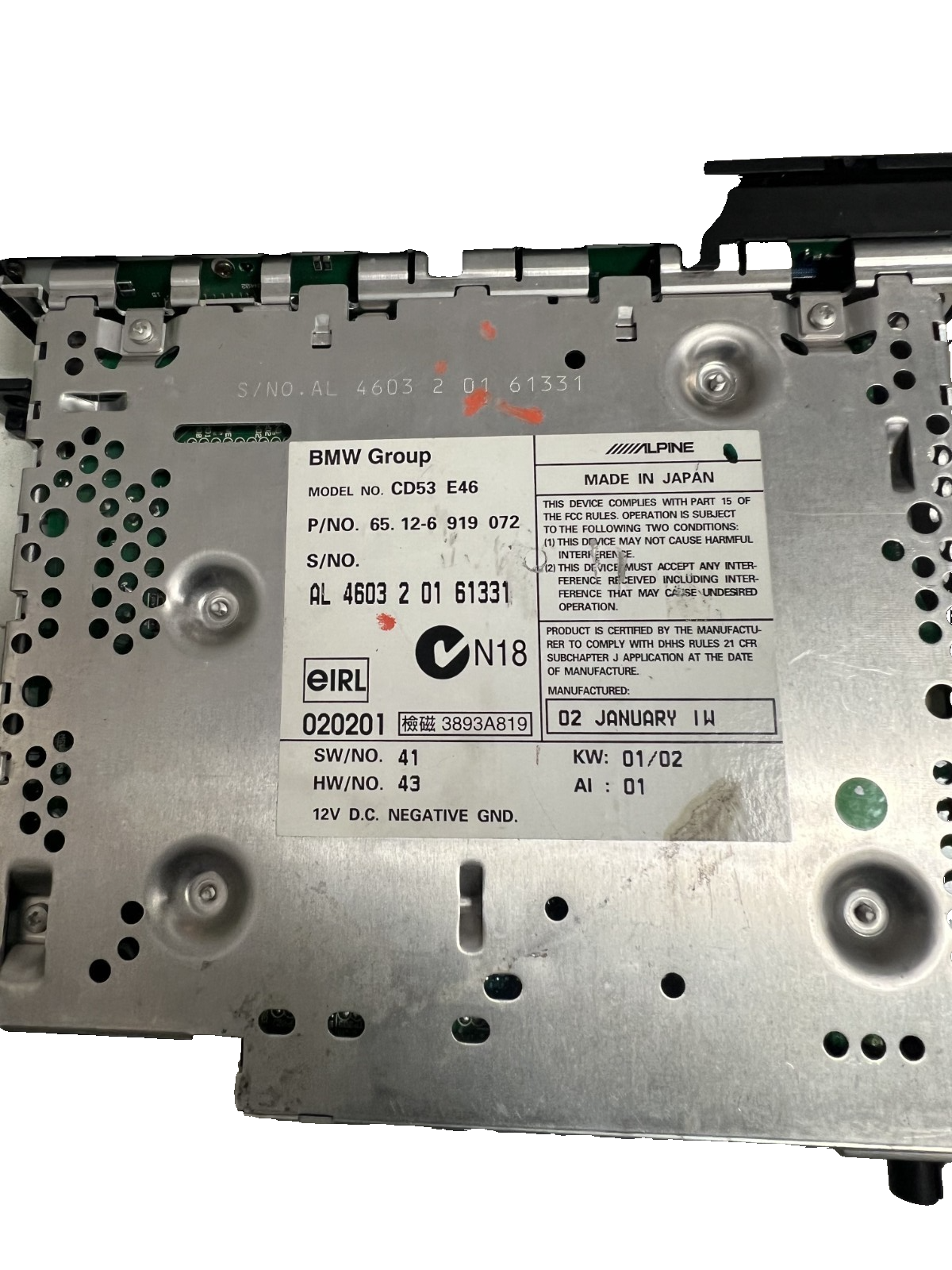 2001-2004 BMW E46 325i 328i 330i AM FM Radio Stereo Casette Tape Player OEM