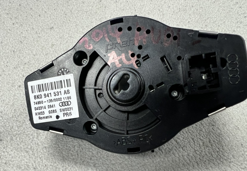 2009-2016 Audi A4 S4 A5 S5 Q5 8R Headlight Fog Light Switch 8K0 941 531 AS Black