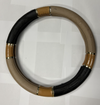 Steering Wheel Cover Tan and Black for Steering Wheel Protection