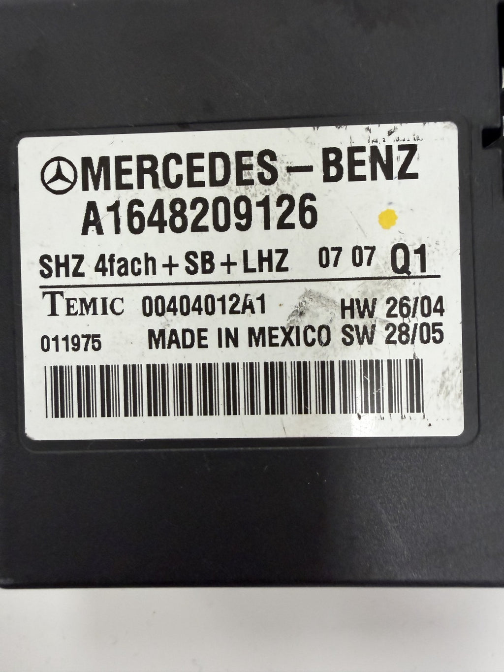 2006-2013 Mercedes ML550 E320 Heated Seat Control Module A1648209126