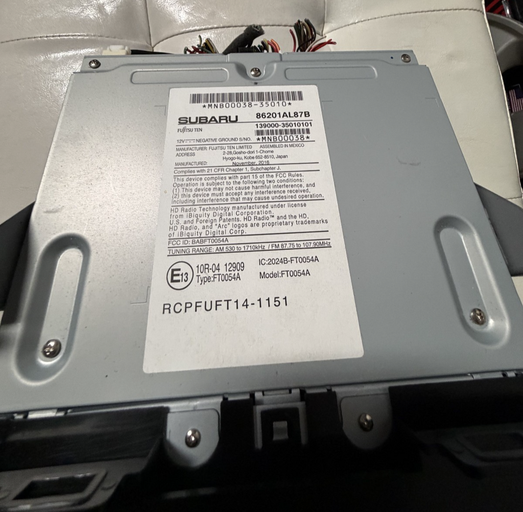 2015-2017 Subaru Legacy Outback Radio Navigation Multimedia Apps 86201AL87B