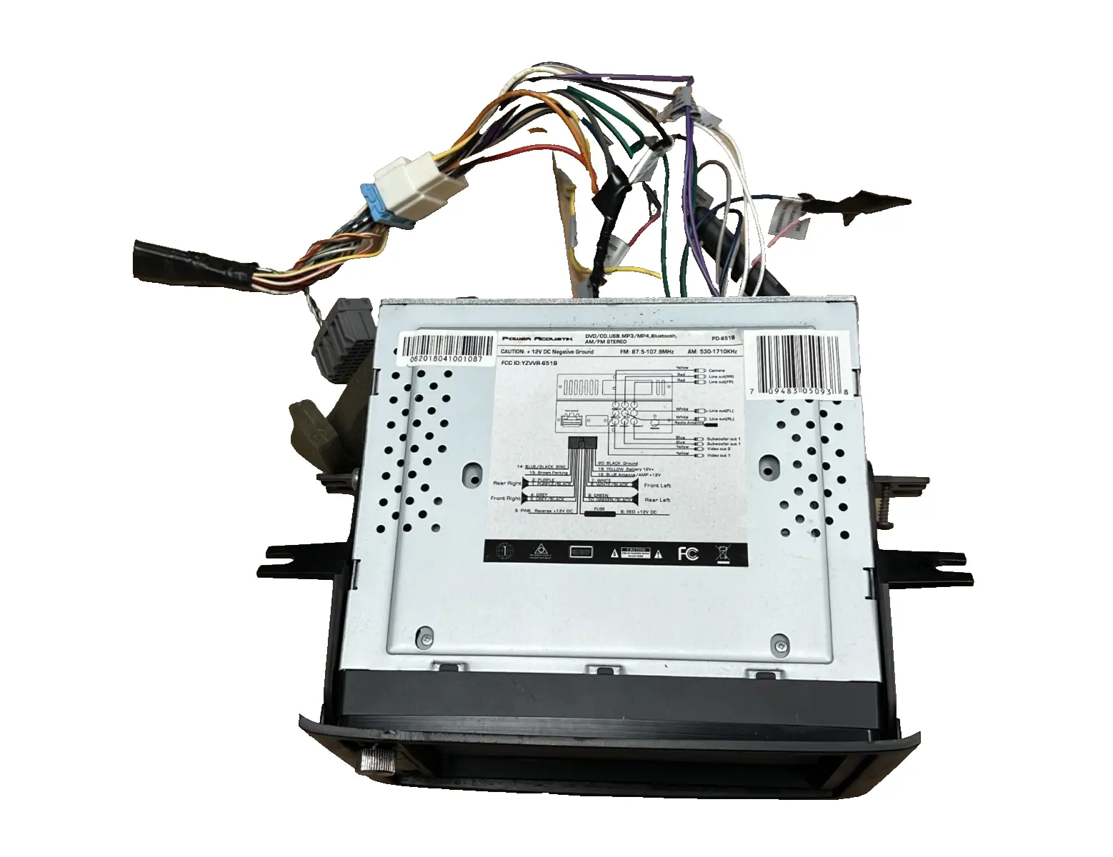 Power Acoustik 6.5" Double-Din Car Radio Stereo with Bluetooth OEM PD-651B by Power Acoustik