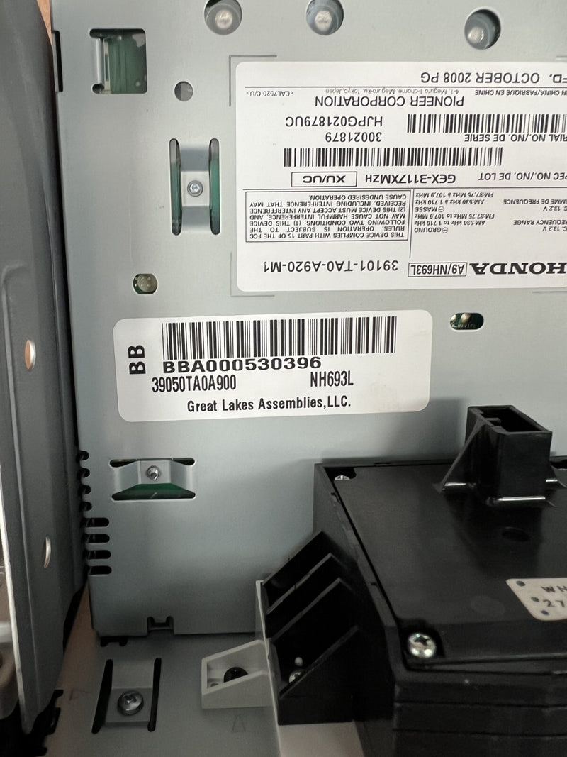 2008-2009 Honda Accord AM FM CD Player Radio Receiver OEM 39101-TA0-A920-M1