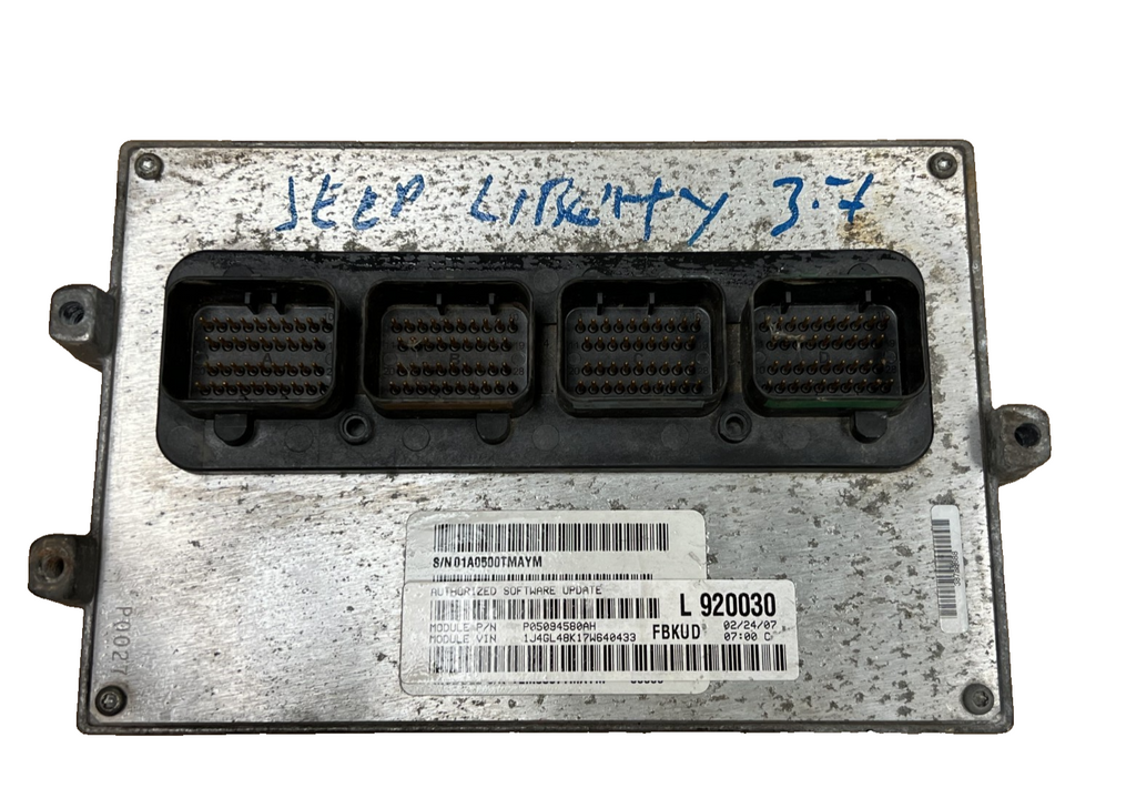 ? 07 2007 Jeep Liberty 3.7L  AT Engine Computer Control Module OEM 05094580AH
