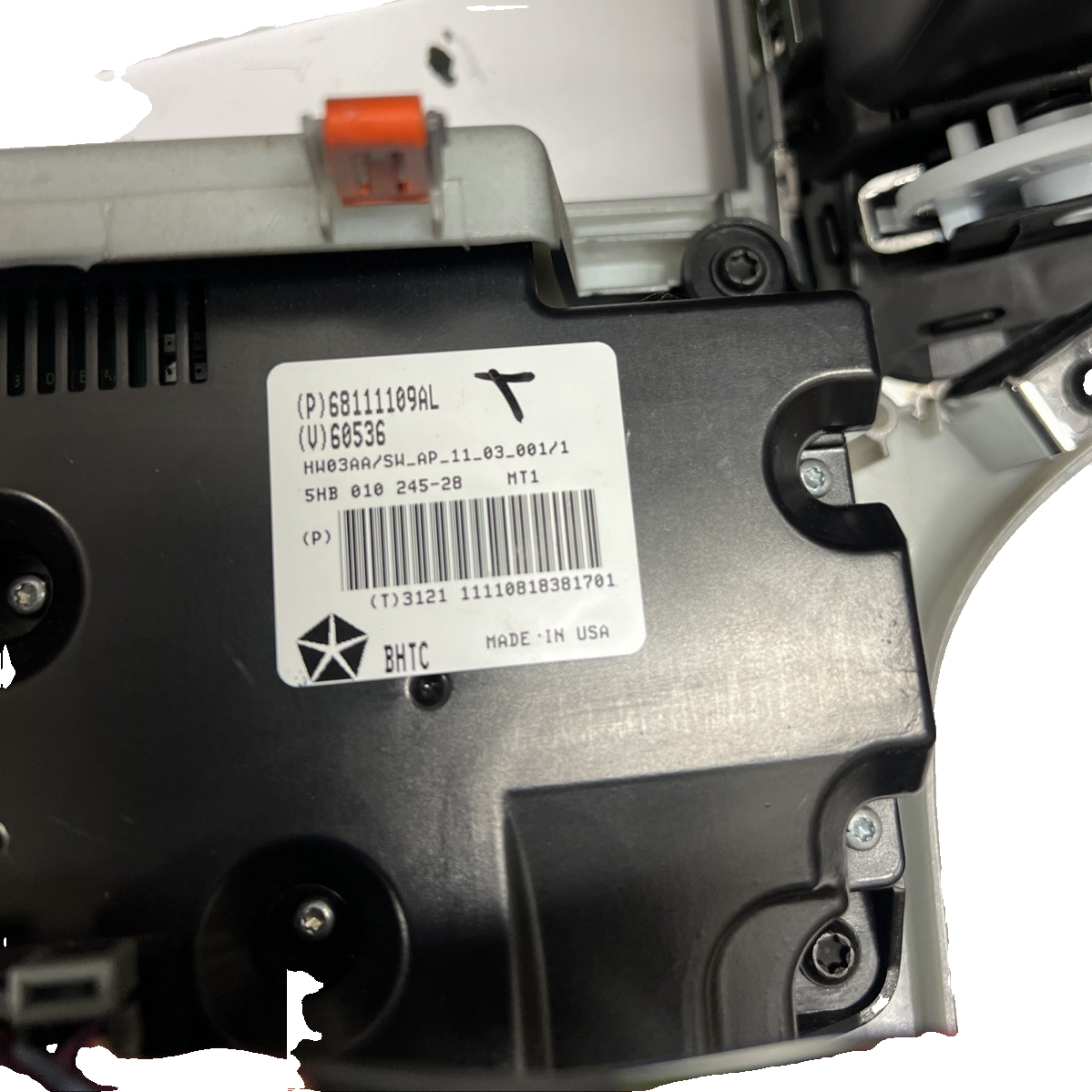 11-13 Jeep Grand Cherokee AC Heater Control w Heated Seats Trim Bezel 68111109AL
