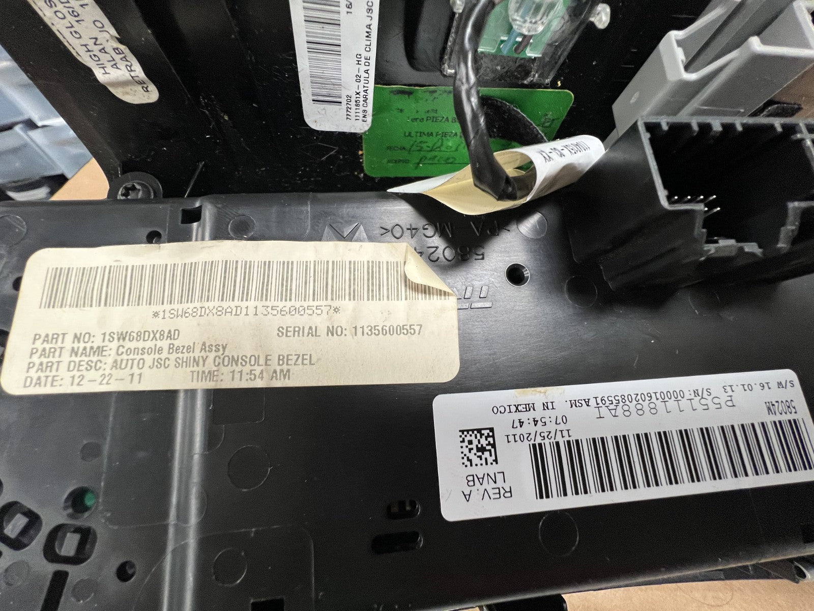 11-14 Chrysler 200 AC Heater Climate Temp Control Switch 1SW68DX8AD, 55111888AI