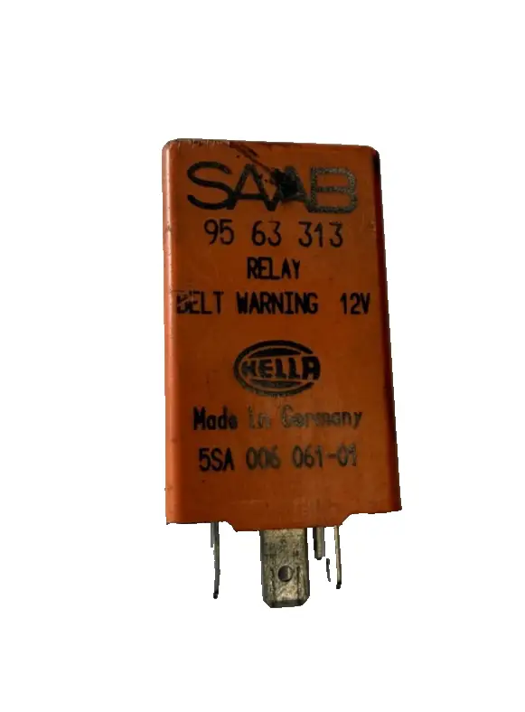 91-94 Saab 900 Chime Style Ignition Key Seat Belt Black Warning Relay 95 63 313 by Saab