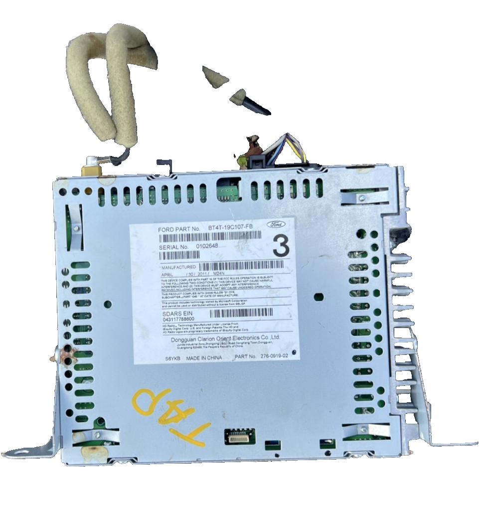 11-14 Ford Edge Radio Receiver AM FM CD MP3 Single Disc Player BT4T 19C107 FB