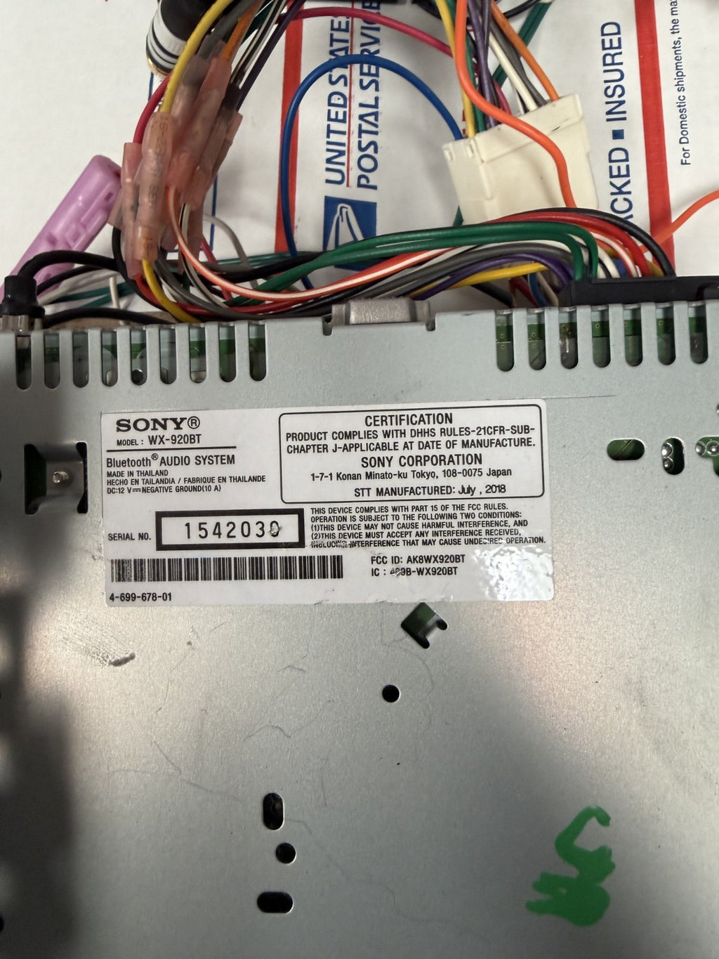 Sony Media Audio Radio Bluetooth Receiver with Two Channel Amplifier WX 920BT