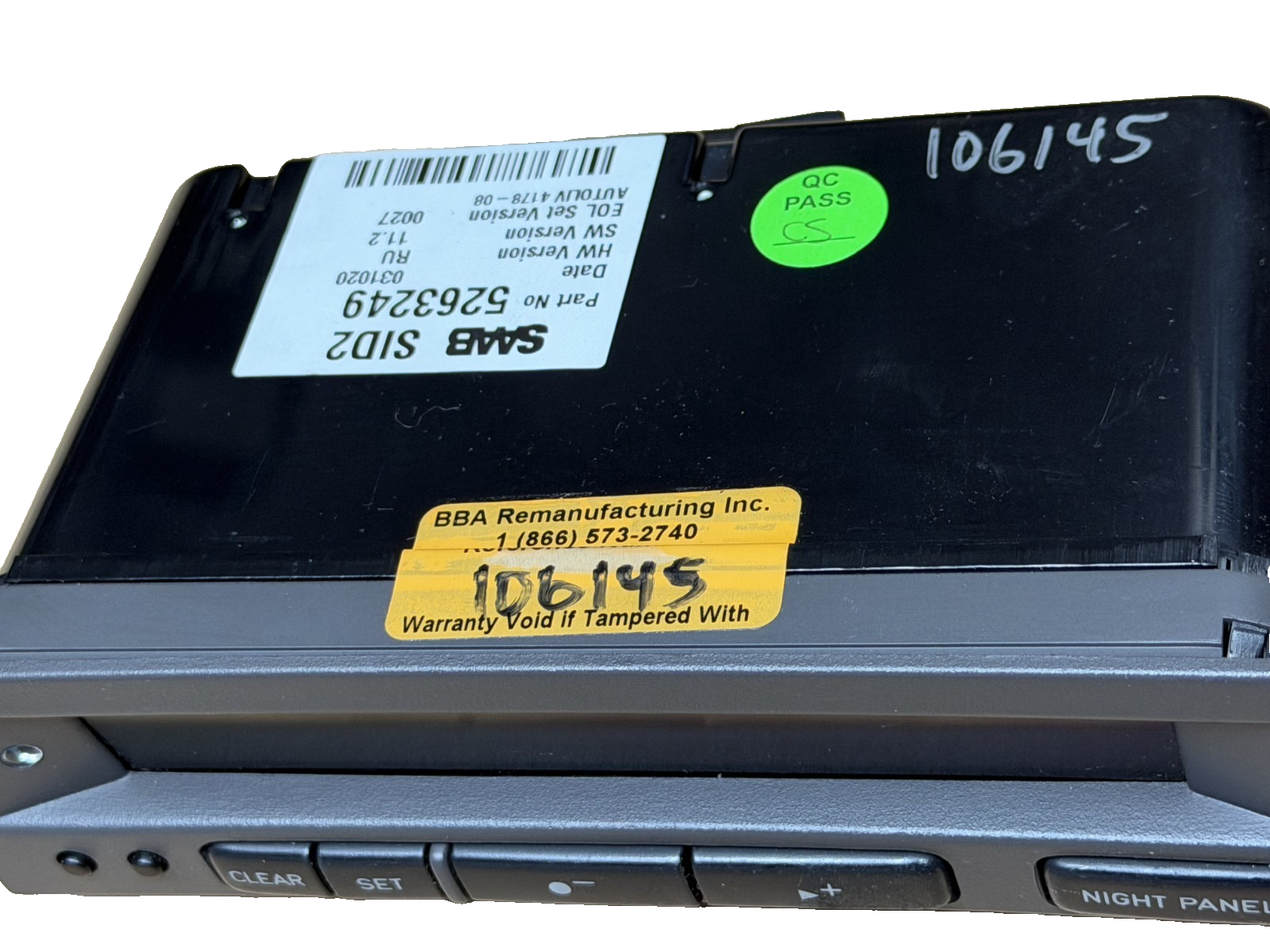 SID2 Information Display 5263249 fits 1999 2000 2001 2002 2003 Saab 9-5