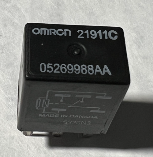 Omron 5 Pin Micro Relay 05269988AA fits 2006-2019 Dodge Charger Black