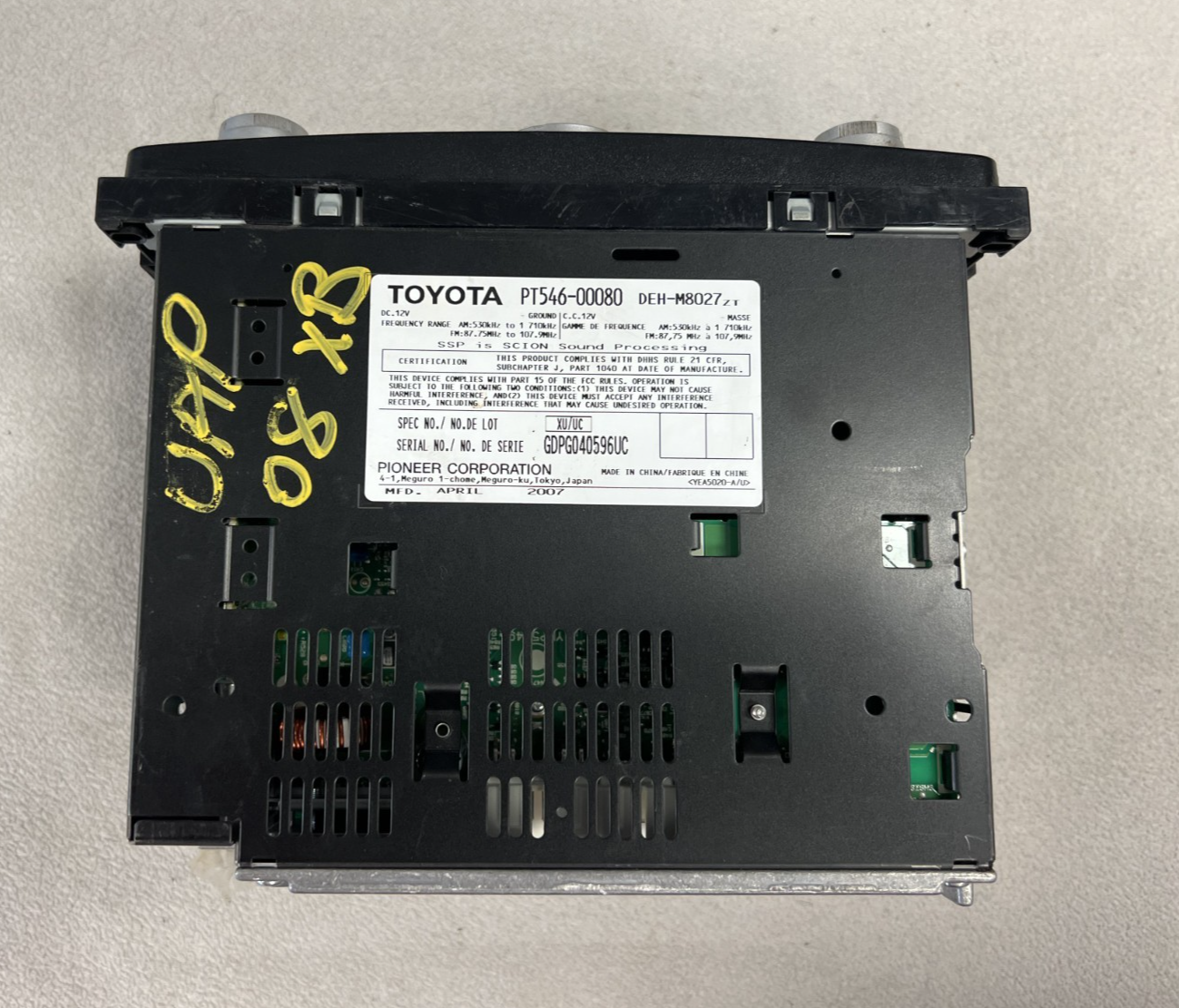 08 09 10 11 12 13 Scion XB XD TC AM FM Radio CD Player PT546 00080 Black