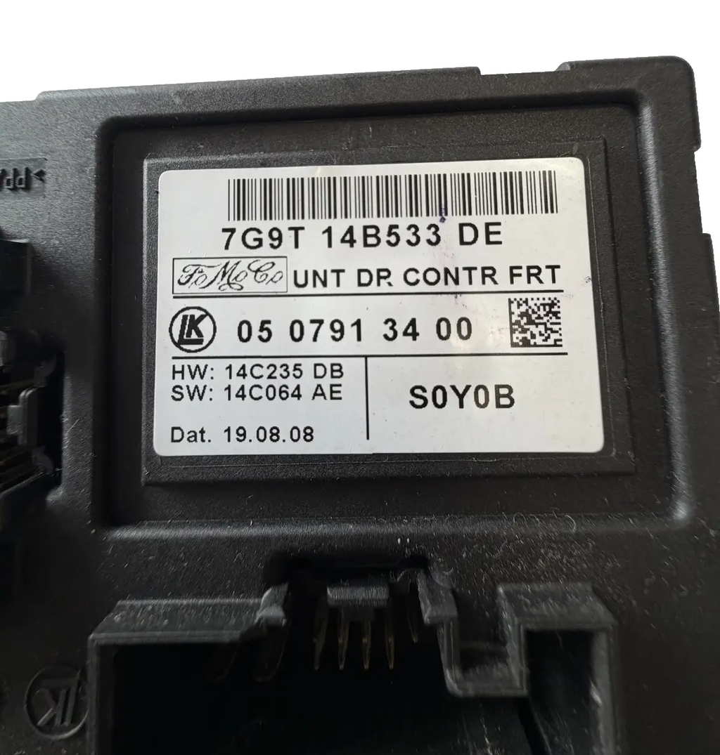 09 2009 Jaguar XF Front Left Door Panel Control Module 7G9T 14B533 DE by Fomoco