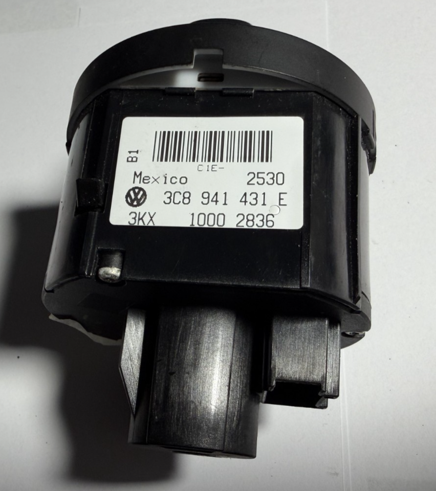 2009-2017 Volkswagen CC Dashboard Headlight Control Switch 3C8 941 431 E
