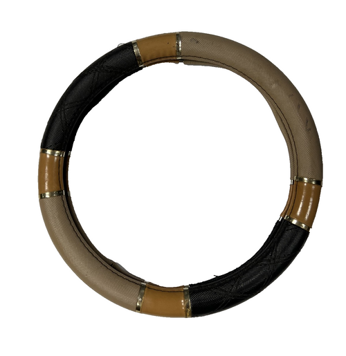 Steering Wheel Cover Tan and Black for Steering Wheel Protection