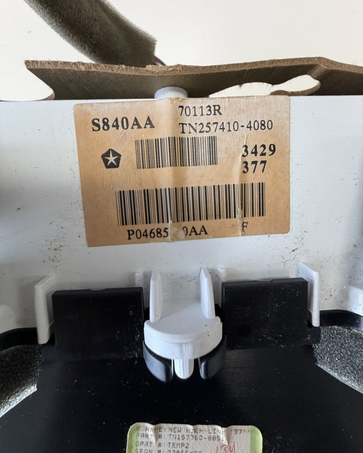 2002 Chrysler Voyager Speedometer Instrument Cluster TN157760-8851, TN2574104080