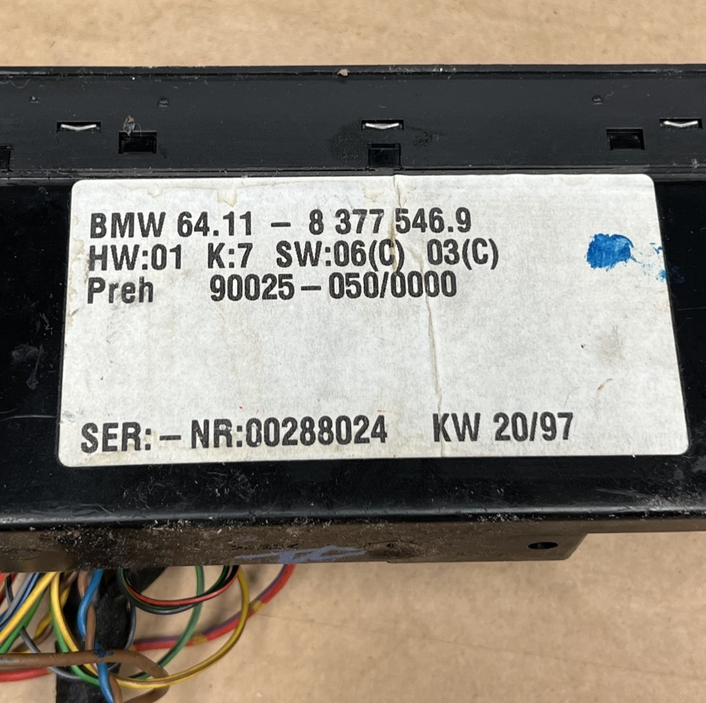 1997-2003 BMW E39 525 528 530 540 M5 AC Climate Control Heater Switch 8377546