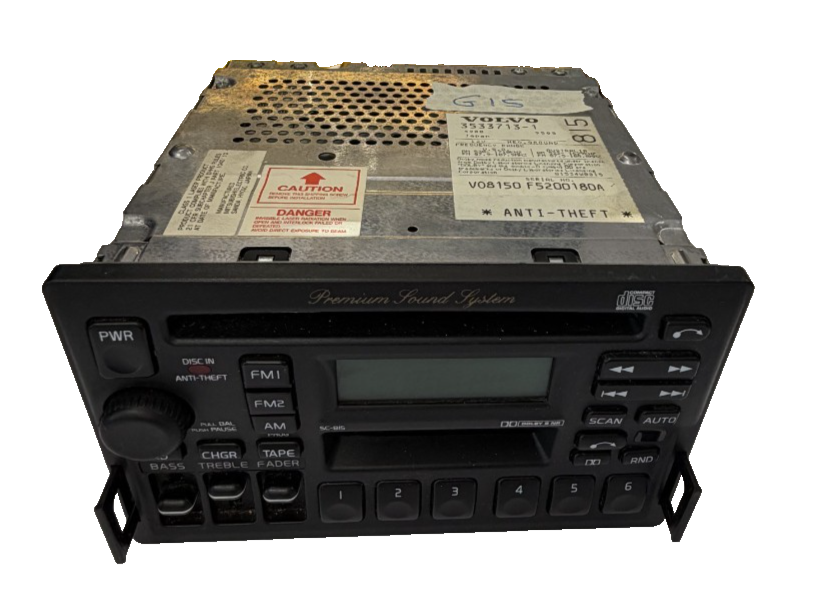 1996 1997 Volvo 960 CD Cassette Radio Receiver 12V 3533713 1, SC-815 Black