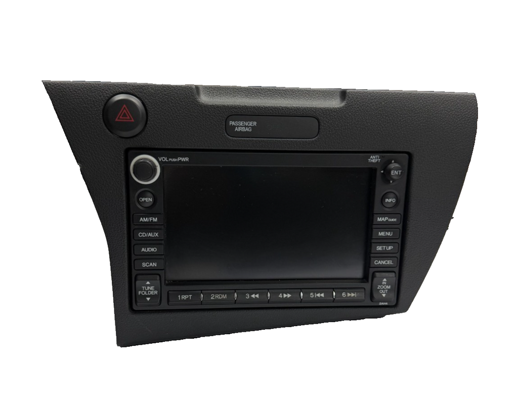 2011 Honda CR-Z Dash Mounted Navigation Info GPS Screen with Hazard Switch