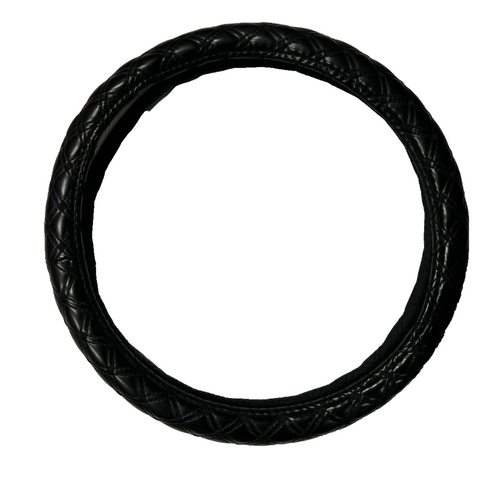 Steering Wheel Cover Diamond Pattern Black for Grip, Protection