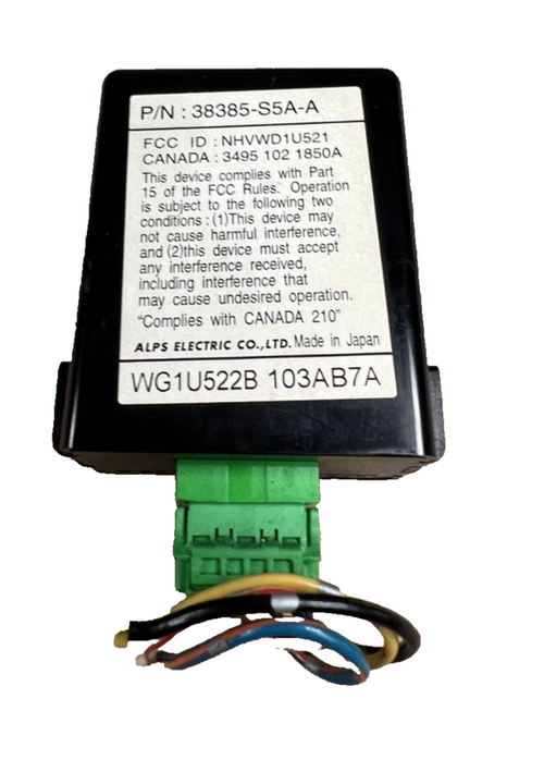 01-05 Honda Civic Keyless Entry Receiver Module 38385 S5A A, 103AB7A, WG1U522B