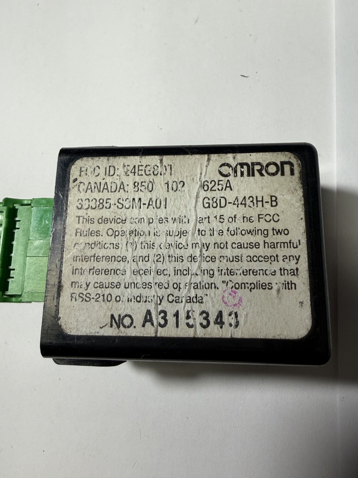2004 Acura MDX Keyless Entry Anti Theft Module 38385 53M A01, G8D 443H B