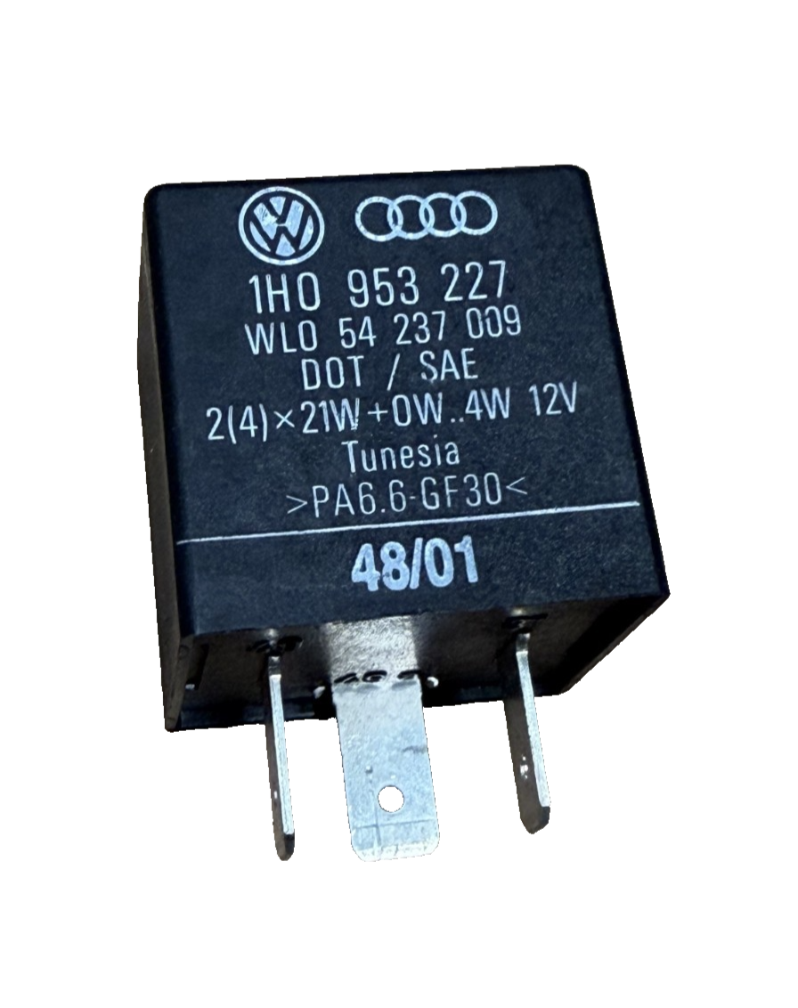 Audi Volkswagen Turn Signal Hazard Flasher Relay 12V 1H0 953 227 Black