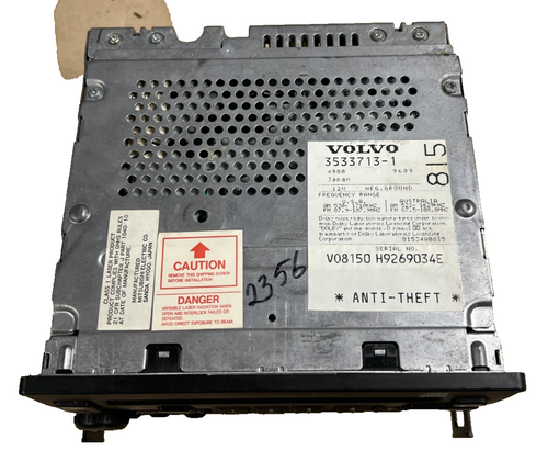 1996 1997 96 97 Volvo 960 CD Cassette Radio Receiver Panel 12V 3533713 1