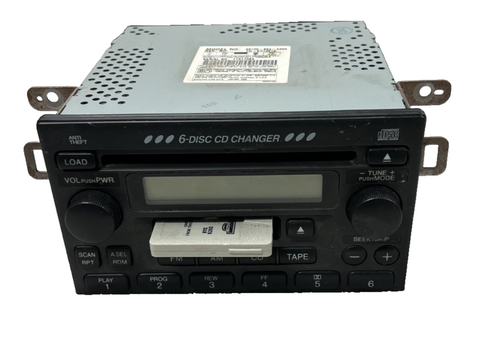 01-02 Honda Accord Stereo AM FM CD 6 Disc Cassette Radio Receiver 39100 S84 A300