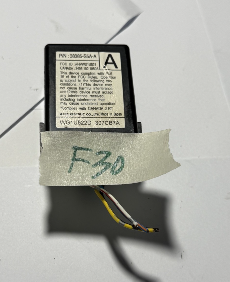 01 02 03 04 05 Honda Civic Keyless Entry Receiver Module 38385 S5A A 307CB7A
