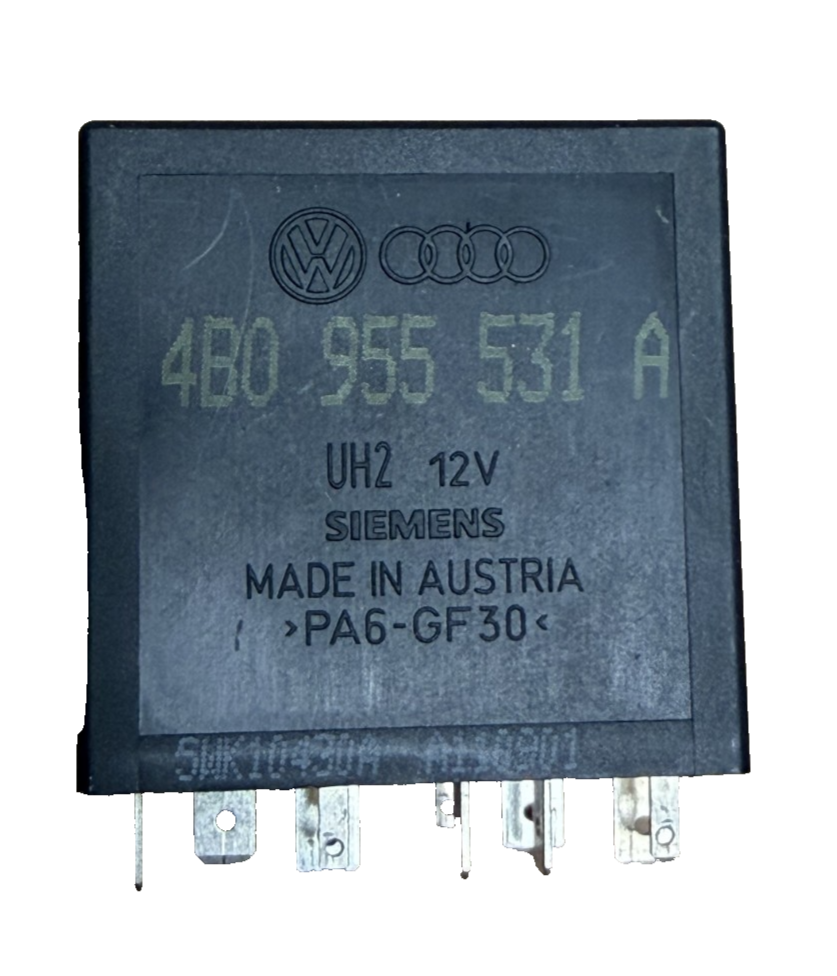 03 2003 Volkswagen Golf Wiper Control Relay Module 12V 4B0 955 531 A Black