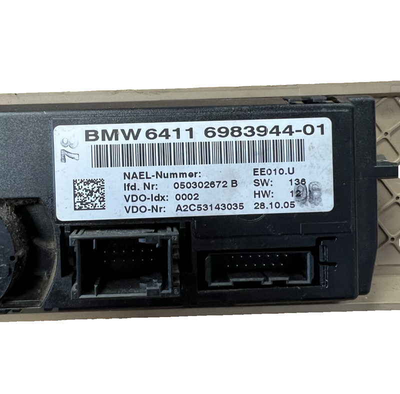 06 2006 BMW 330i AC Heater Climate Control Switch Panel OEM 6411 6983944-01