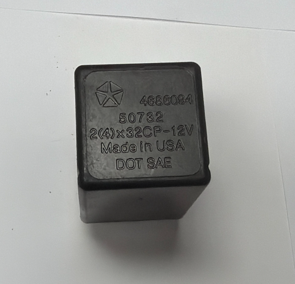 Turn Signal Relay 4686094, 50732 Black fits 1997 1998 1999 2000 Dodge Caravan